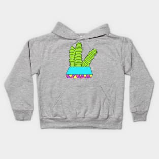 Cute Cactus Design #8: Spaceworm Cactuses Kids Hoodie